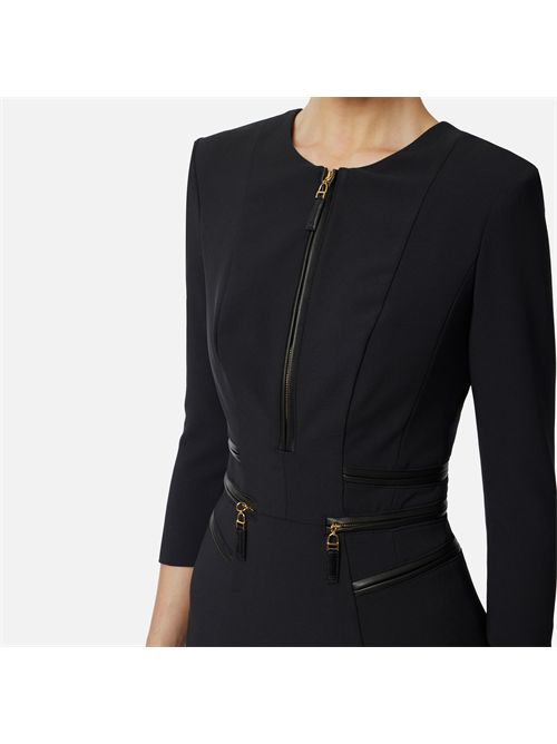 Abito in doppio crêpe con zip ELISABETTA FRANCHI | AB82356E2/110